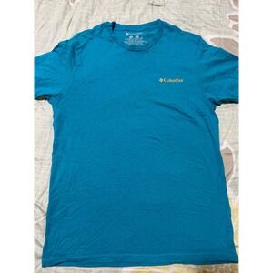 Columbia T Shirt Mens Medium Teal Graphic Bear Outdoor Gear Short Sleeve